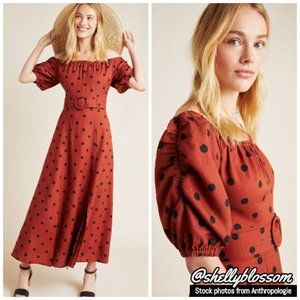 Anthropologie Lucienne Off-The-Shoulder Maxi Dress
